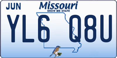 MO license plate YL6Q8U