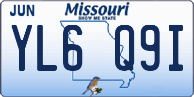 MO license plate YL6Q9I
