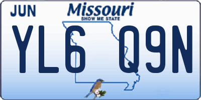 MO license plate YL6Q9N
