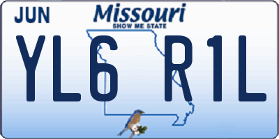 MO license plate YL6R1L