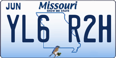 MO license plate YL6R2H