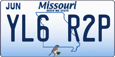 MO license plate YL6R2P