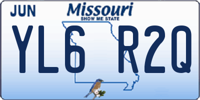 MO license plate YL6R2Q