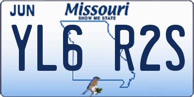 MO license plate YL6R2S
