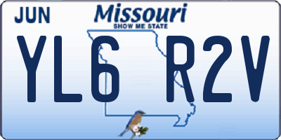 MO license plate YL6R2V