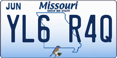 MO license plate YL6R4Q