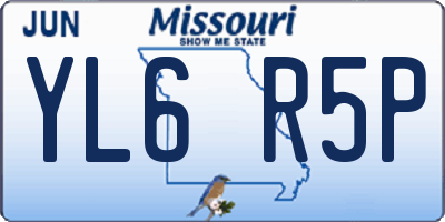 MO license plate YL6R5P