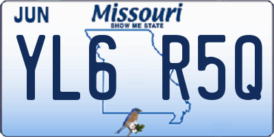 MO license plate YL6R5Q