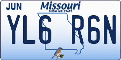 MO license plate YL6R6N
