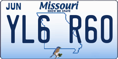 MO license plate YL6R6O