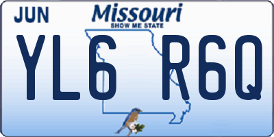 MO license plate YL6R6Q