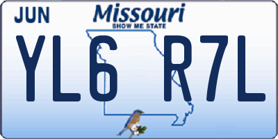 MO license plate YL6R7L