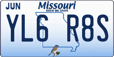 MO license plate YL6R8S