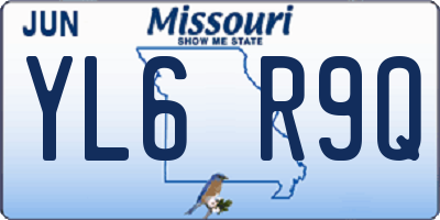MO license plate YL6R9Q