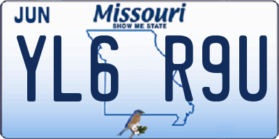 MO license plate YL6R9U