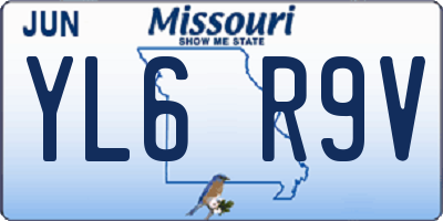 MO license plate YL6R9V