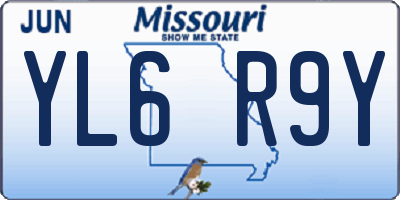 MO license plate YL6R9Y