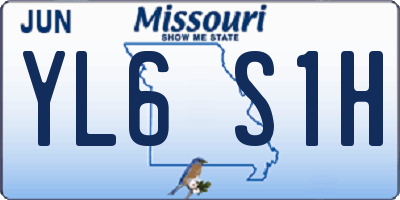 MO license plate YL6S1H