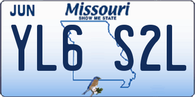 MO license plate YL6S2L