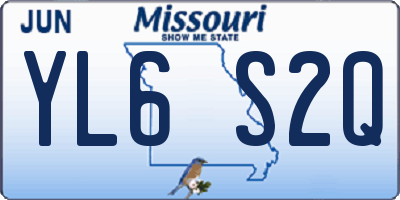 MO license plate YL6S2Q