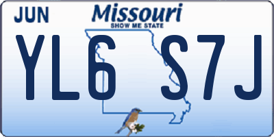 MO license plate YL6S7J