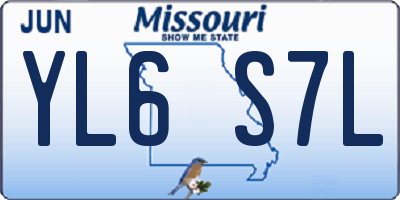 MO license plate YL6S7L