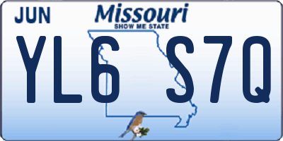 MO license plate YL6S7Q