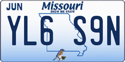 MO license plate YL6S9N