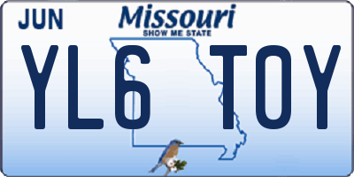 MO license plate YL6T0Y