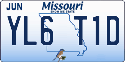 MO license plate YL6T1D