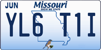 MO license plate YL6T1I