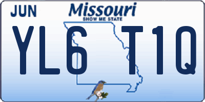 MO license plate YL6T1Q