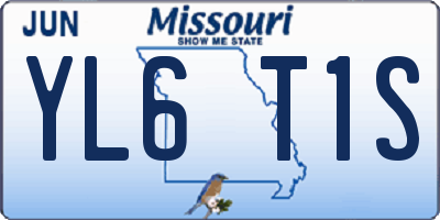 MO license plate YL6T1S