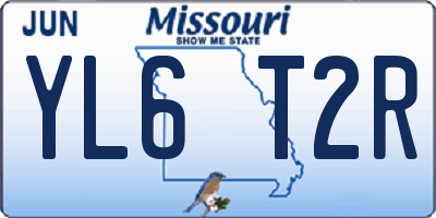 MO license plate YL6T2R