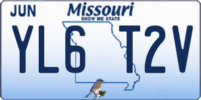 MO license plate YL6T2V