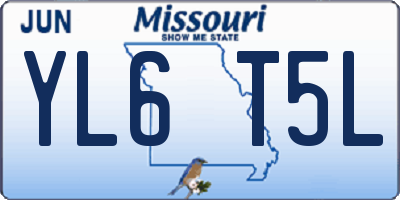MO license plate YL6T5L