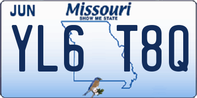 MO license plate YL6T8Q