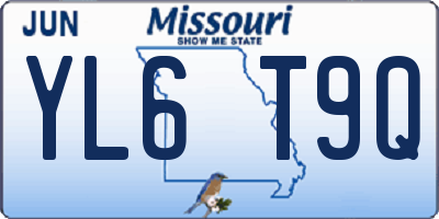 MO license plate YL6T9Q