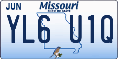 MO license plate YL6U1Q