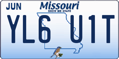 MO license plate YL6U1T