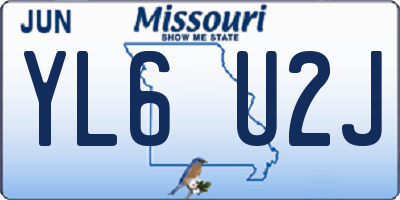 MO license plate YL6U2J