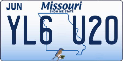 MO license plate YL6U2O