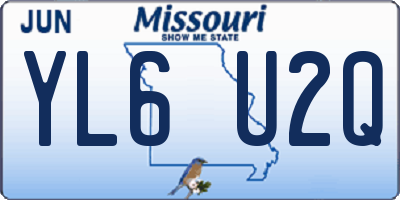 MO license plate YL6U2Q