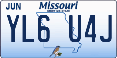MO license plate YL6U4J