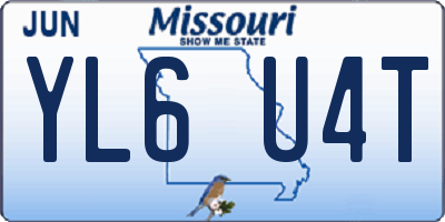 MO license plate YL6U4T