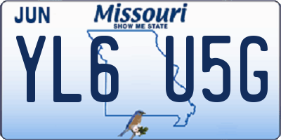 MO license plate YL6U5G