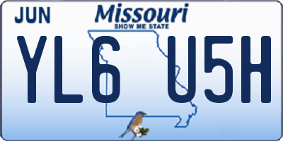 MO license plate YL6U5H