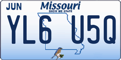 MO license plate YL6U5Q