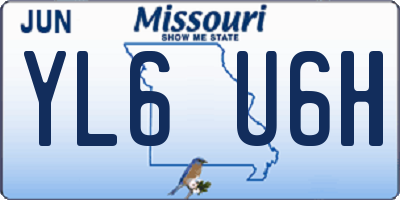 MO license plate YL6U6H