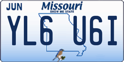 MO license plate YL6U6I